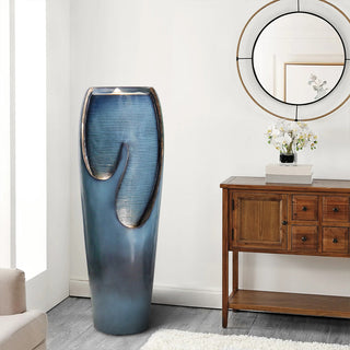 Wilwolfer 38.7” Indoor and Outdoor Jar Water Fountain