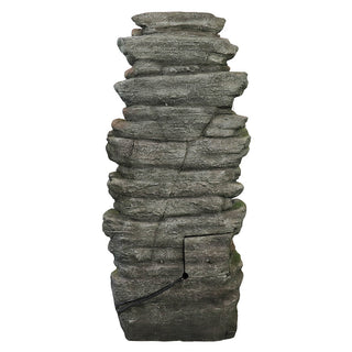 47.2-inch Tall Indoor/Outdoor 5-tier Symmetry Large Water Fountain with Pump & Cool White Light