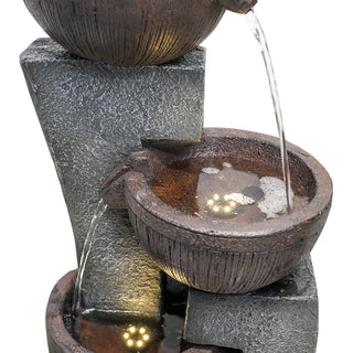 Westin Fountain 43.7-inch Outdoor 5-Tier Garden Fountain w/LED Lights