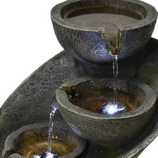 Westin Fountain 23.6''Outdoor 6 Tier Curved Water Fountain with Lights