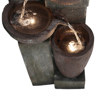 39.7-inch Tall 5-Tier Modern Indoor/Outdoor Fountain