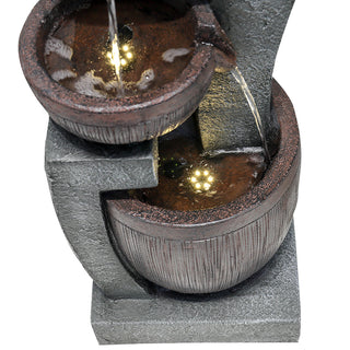 Westin Fountain 43.7-inch Outdoor 5-Tier Garden Fountain w/LED Lights