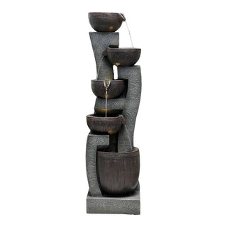 Westin Fountain 43.7-inch Outdoor 5-Tier Garden Fountain w/LED Lights