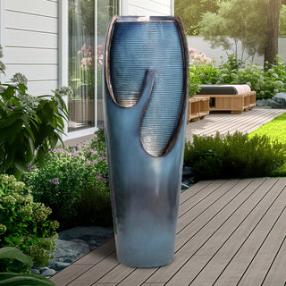Wilwolfer 38.7” Indoor and Outdoor Jar Water Fountain