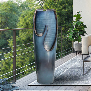 Wilwolfer 38.7” Indoor and Outdoor Jar Water Fountain