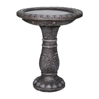 20in. Dia. X 24.4in. H Cement Birdbath for Garden- Fibre Reinforced Concrete Bird Baths for Outdoors, Patio, Yard, Lawn