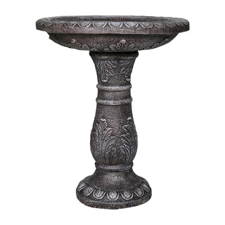 20in. Dia. X 24.4in. H Cement Birdbath for Garden- Fibre Reinforced Concrete Bird Baths for Outdoors, Patio, Yard, Lawn