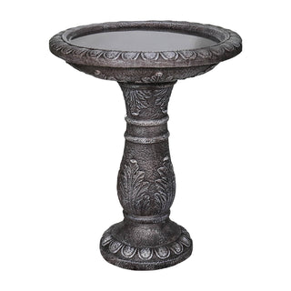 20in. Dia. X 24.4in. H Cement Birdbath for Garden- Fibre Reinforced Concrete Bird Baths for Outdoors, Patio, Yard, Lawn
