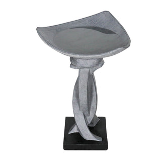 22.8" H Concrete Bird Baths for Outdoors, Modern Bird Bath Bowl, Bird Feeder Seed Tray Garden Lawn Yard Decor