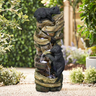 39.3-inch Tall 5-tier Bear Fountain