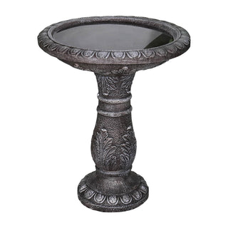 20in. Dia. X 24.4in. H Cement Birdbath for Garden- Fibre Reinforced Concrete Bird Baths for Outdoors, Patio, Yard, Lawn