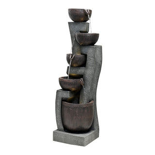 Westin Fountain 43.7-inch Outdoor 5-Tier Garden Fountain w/LED Lights