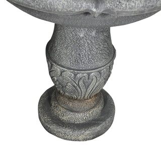 48.4" High 2‑Tier Outdoor Water Fountain with Submersible Pump