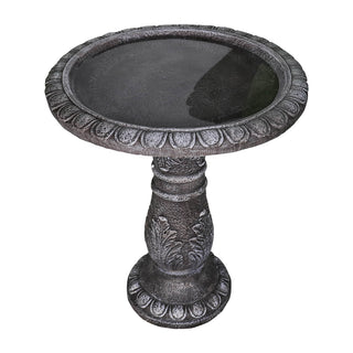 20in. Dia. X 24.4in. H Cement Birdbath for Garden- Fibre Reinforced Concrete Bird Baths for Outdoors, Patio, Yard, Lawn
