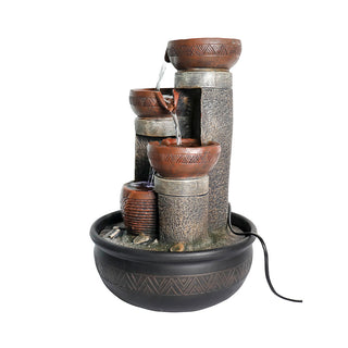 Westin Home Garden Water Feature, Indoor Tabletop 4-tier Water Fountain YDS31001