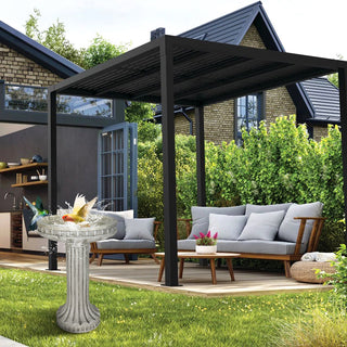 24in. Fiber Reinforced Concrete Outdoor Birdbath Stylish with Modern Pedestal for Garden, Patio, Backyard, Lawn