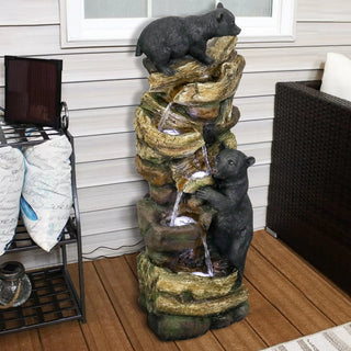39.3-inch Tall 5-tier Bear Fountain