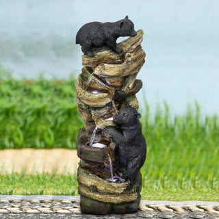 39.3-inch Tall 5-tier Bear Fountain