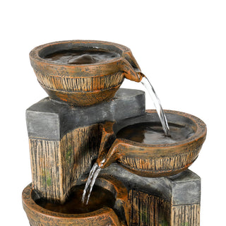 ZEN Flowing Fountain 11.4-inch Indoor Tabletop 4-tier Water Fountain