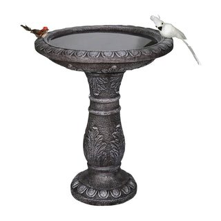 20in. Dia. X 24.4in. H Cement Birdbath for Garden- Fibre Reinforced Concrete Bird Baths for Outdoors, Patio, Yard, Lawn