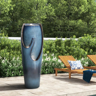 Wilwolfer 38.7” Indoor and Outdoor Jar Water Fountain