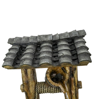 Garden Water Fountain Wood Gate