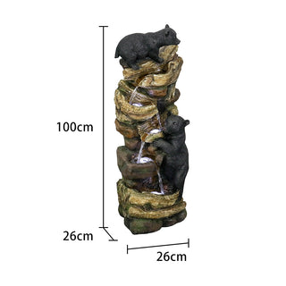 39.3-inch Tall 5-tier Bear Fountain