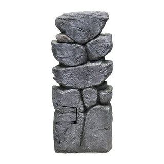 31.4-inch Tall Indoor/Outdoor Water Fountain with Warm White Light