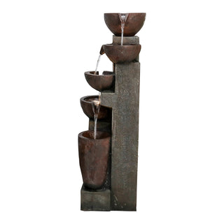 39.7-inch Tall 5-Tier Modern Indoor/Outdoor Fountain