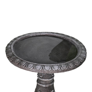 20in. Dia. X 24.4in. H Cement Birdbath for Garden- Fibre Reinforced Concrete Bird Baths for Outdoors, Patio, Yard, Lawn