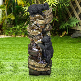 39.3-inch Tall 5-tier Bear Fountain