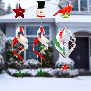 Metal Christmas Hanging Swirling Décor