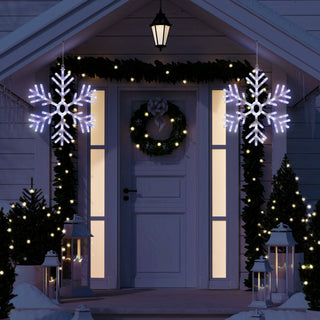Hanging Snowflake Décor with 102 LED Lights and 8 Functions