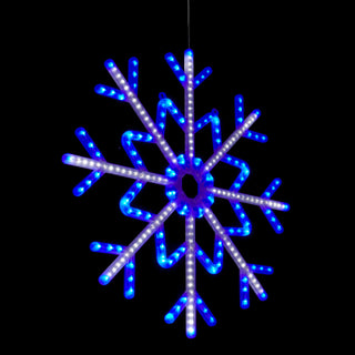Snowflake Décor w/ 128 Blue and 256 White LED Motion Lights