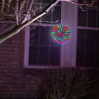 Twinkling Sphere with Red, Green and Blue Flashing LED Light