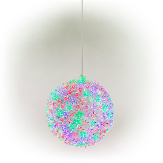 Twinkling Sphere with Red, Green and Blue Flashing LED Light