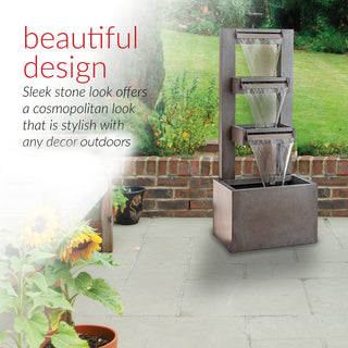 Metal Tiered Waterfall Fountain