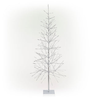 Silver Foil Tree with 8 Lighting and Color Functions