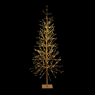 Silver Foil Tree with 8 Lighting and Color Functions