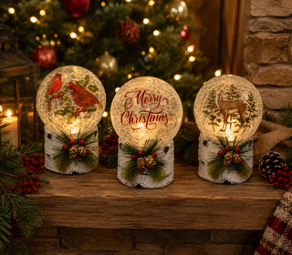 Christmas Snow Globe with LED Light