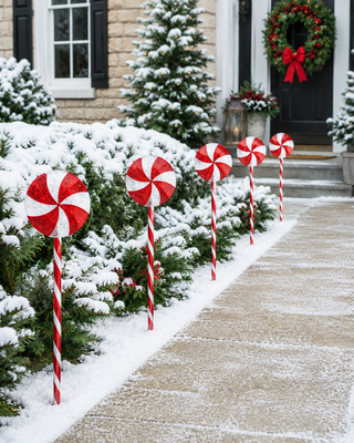 Candy Stake w/Multi-Function White/Red LED Lights