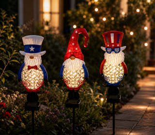 Solar Gnome Garden Stake with Light