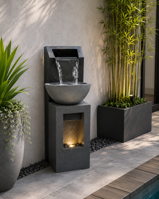 Basin Fountain with LED Lights