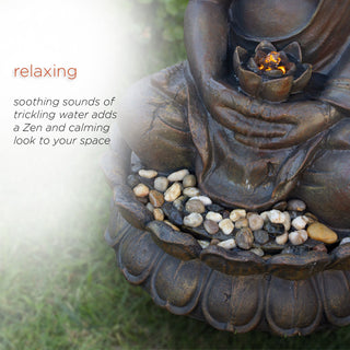 Buddha Fountain with LED Lights