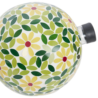 Solar Mosaic Glass Gazing Globe with Stand