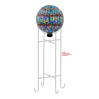 Gazing Globe with Peacock Feather Design