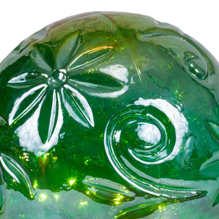 Pearlized Green Glass LED Gazing Globe with Stand