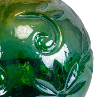 Pearlized Green Glass LED Gazing Globe with Stand