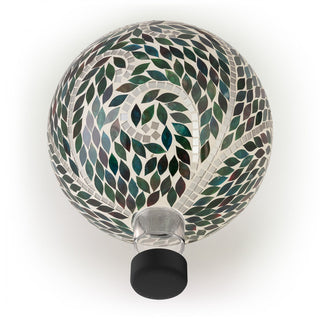 Mosaic Gazing Globe with Scroll Pattern