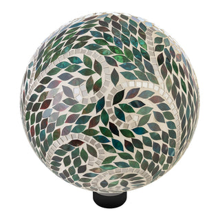 Mosaic Gazing Globe with Scroll Pattern